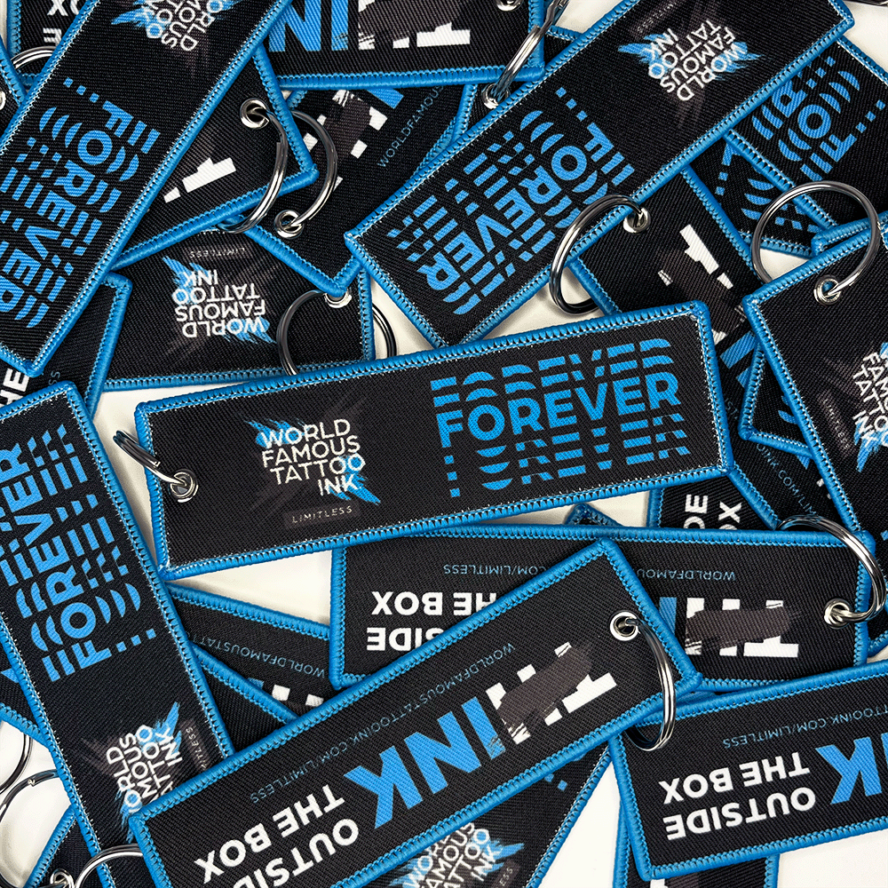 ThINK Outside the Box LIMITLESS Keychain World Famous Tattoo Ink