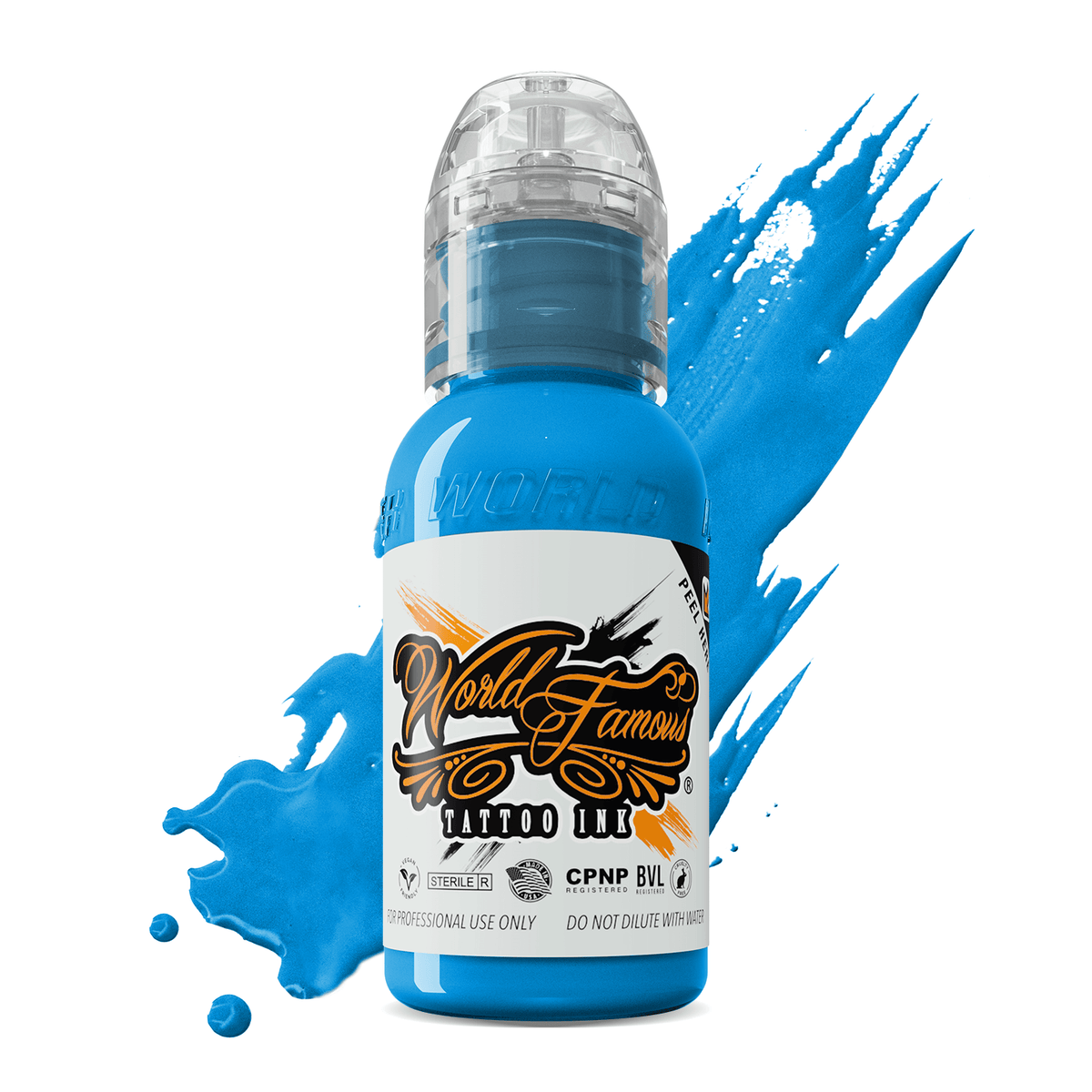 World Famous Tattoo Ink - Fountain Blue (1 oz) – Needle Supply