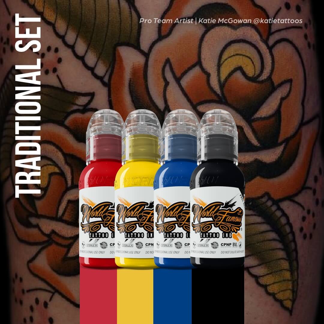 World Famous Tattoo Ink - 7 Color Simple Tattoo Kit - Professional Tattoo Ink in