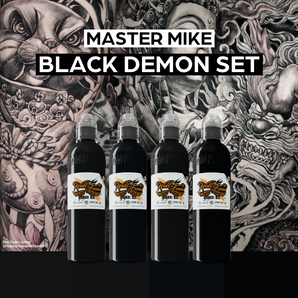 Master Mike Black Demon Set – World Famous Tattoo Ink