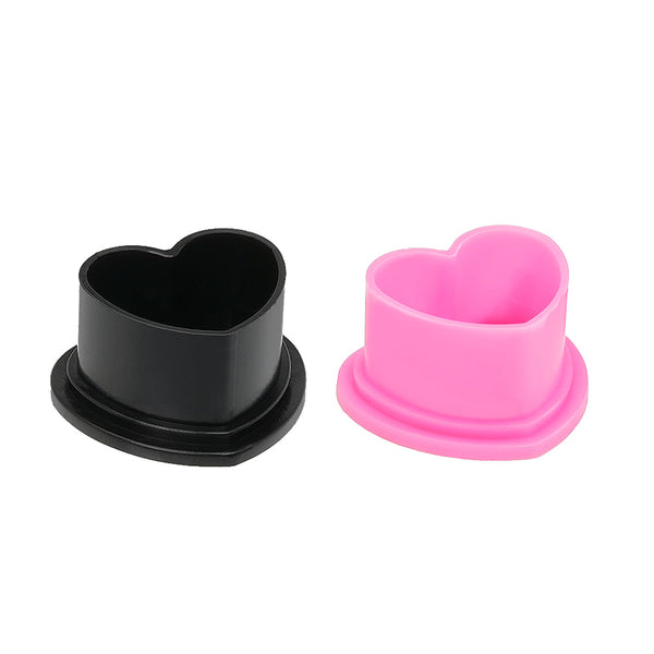 Saferly Heart Ink Caps — Bag of 500 — Pick Color and Size - World Famous Tattoo Ink