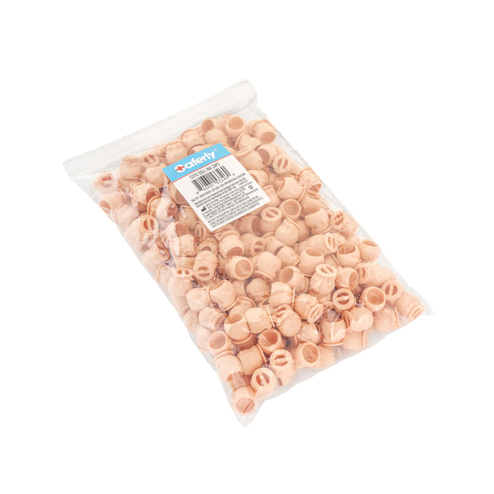 Saferly Cutie Doll Head Silicone Ink Caps —Size #16 (Large) — Bag of 200 - World Famous Tattoo Ink