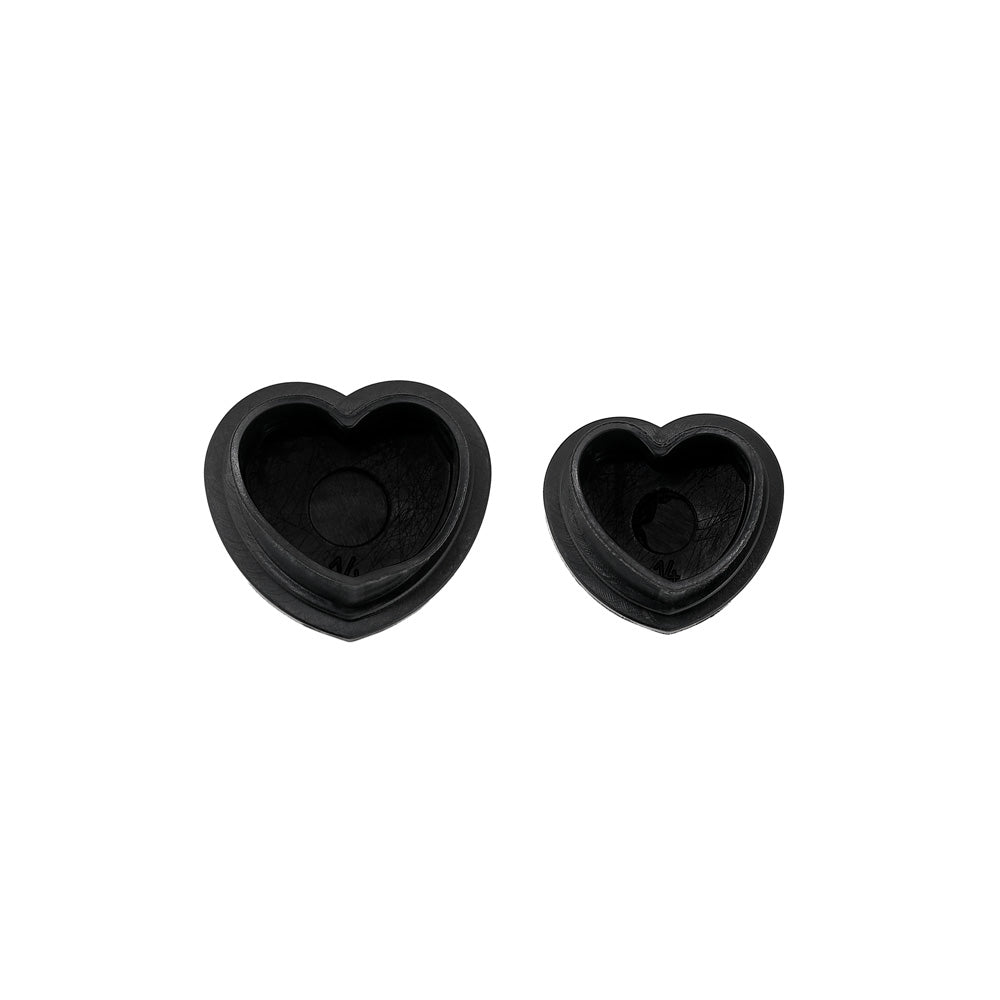 Saferly Heart Silicone Ink Caps — Pick Size and Color — Bag of 500 - World Famous Tattoo Ink