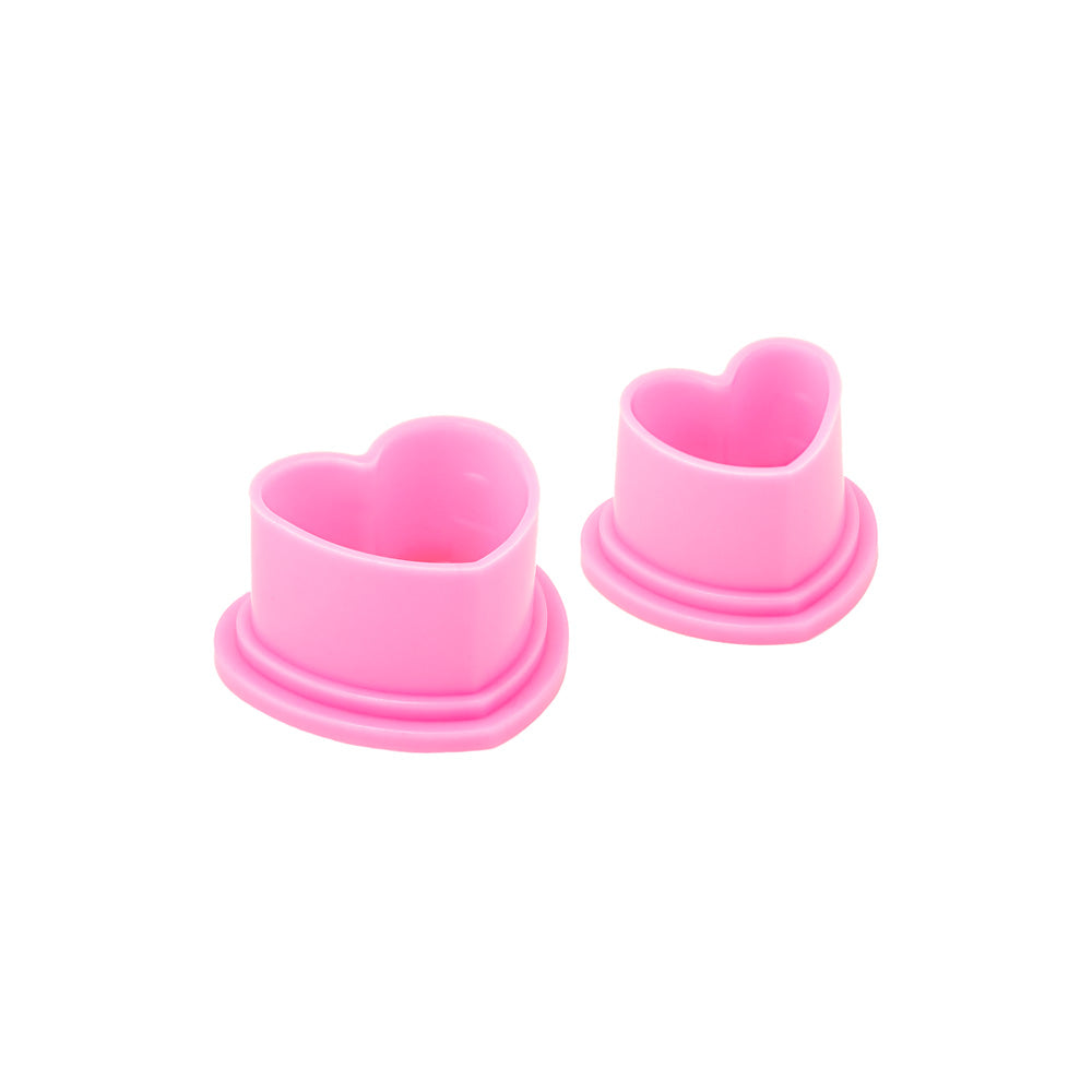 Saferly Heart Silicone Ink Caps — Pick Size and Color — Bag of 500 - World Famous Tattoo Ink