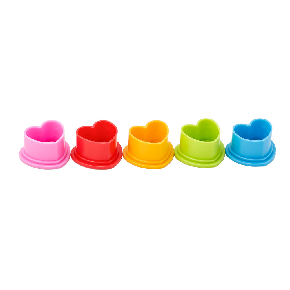 Saferly Heart Silicone Ink Caps — Pick Size and Color — Bag of 500 - World Famous Tattoo Ink