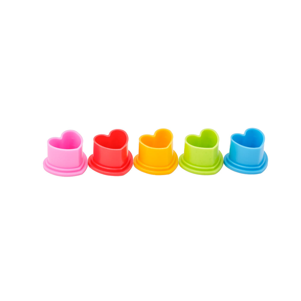 Saferly Heart Silicone Ink Caps — Pick Size and Color — Bag of 500 - World Famous Tattoo Ink
