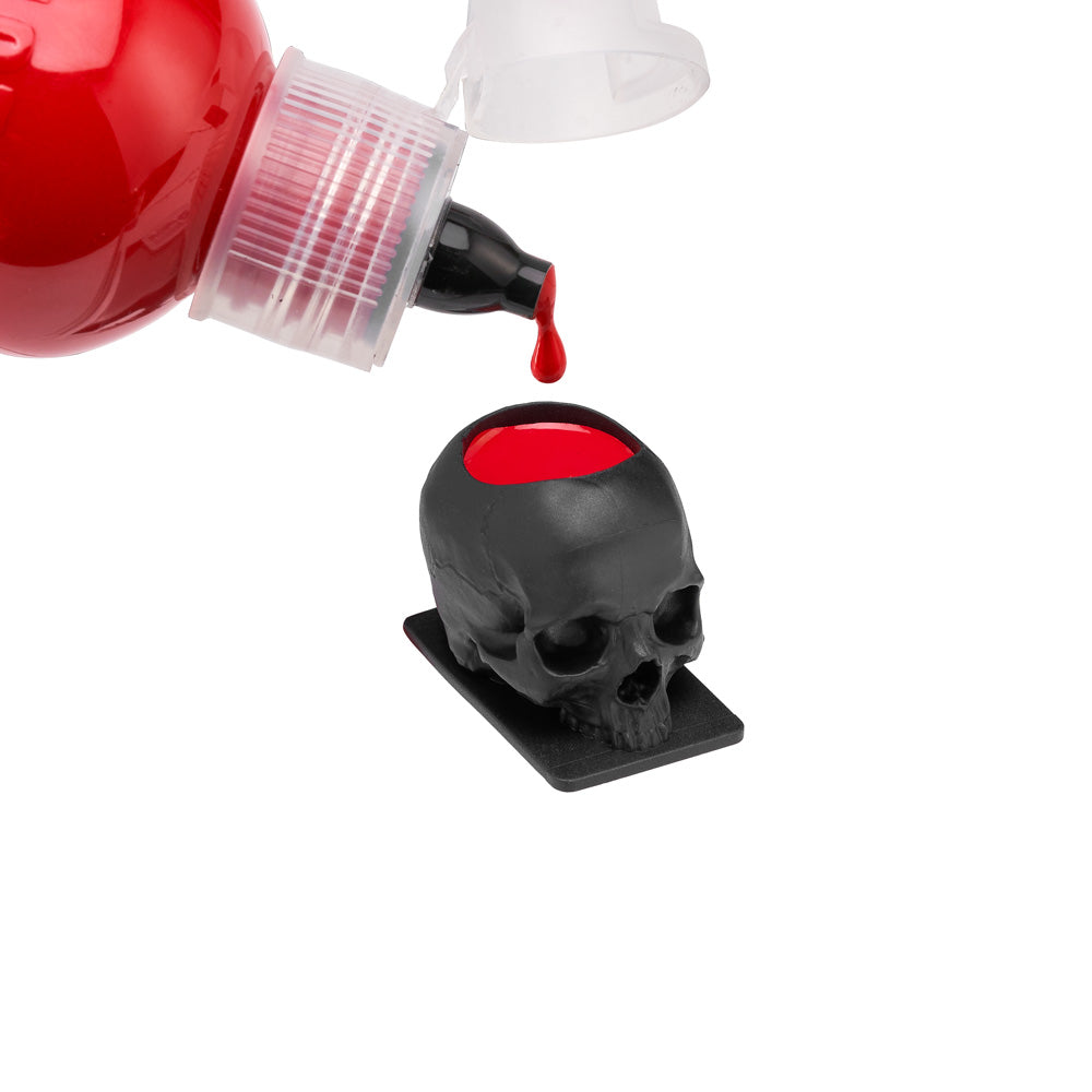 Saferly Skull Silicone Ink Caps —Size #16 (Large) — Bag of 200  — Pick Color - World Famous Tattoo Ink
