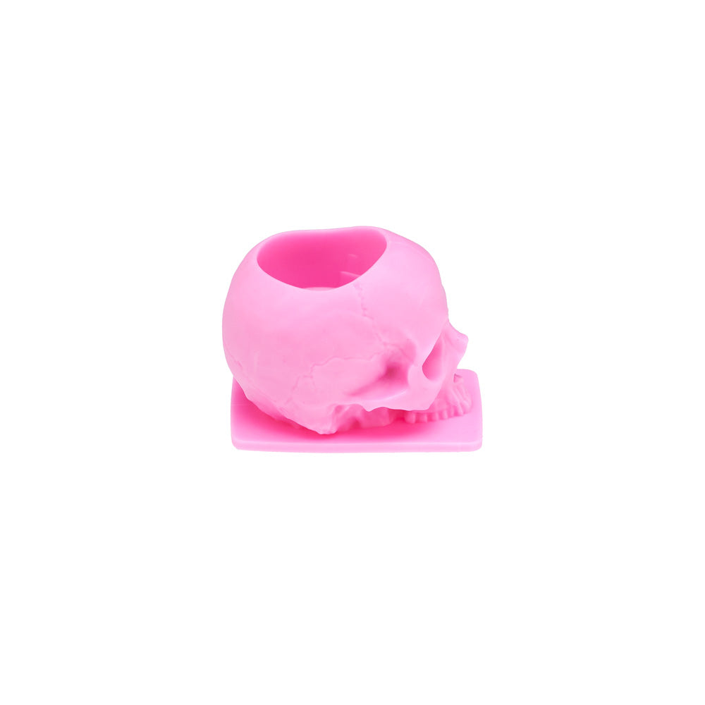 Saferly Skull Silicone Ink Caps —Size #16 (Large) — Bag of 200  — Pick Color - World Famous Tattoo Ink