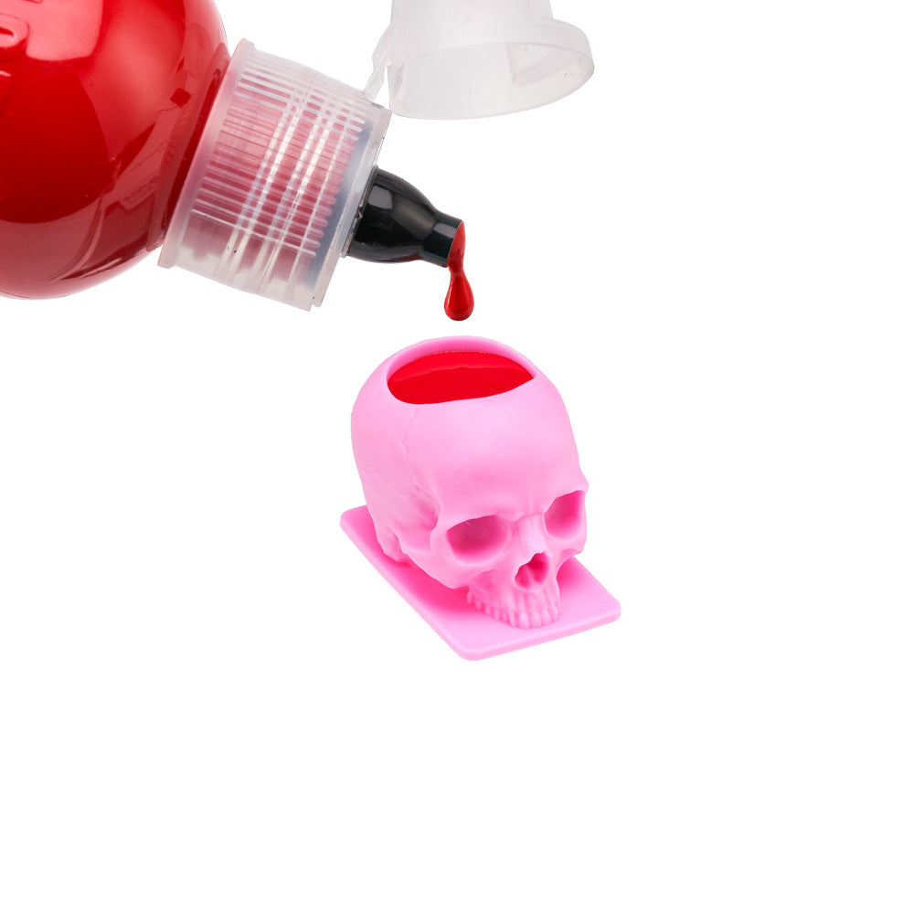 Saferly Skull Silicone Ink Caps —Size #16 (Large) — Bag of 200  — Pick Color - World Famous Tattoo Ink