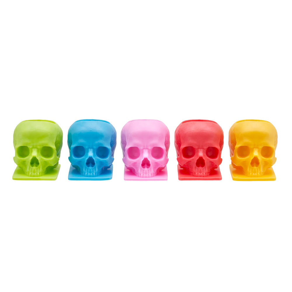 Saferly Skull Silicone Ink Caps —Size #16 (Large) — Bag of 200  — Pick Color - World Famous Tattoo Ink
