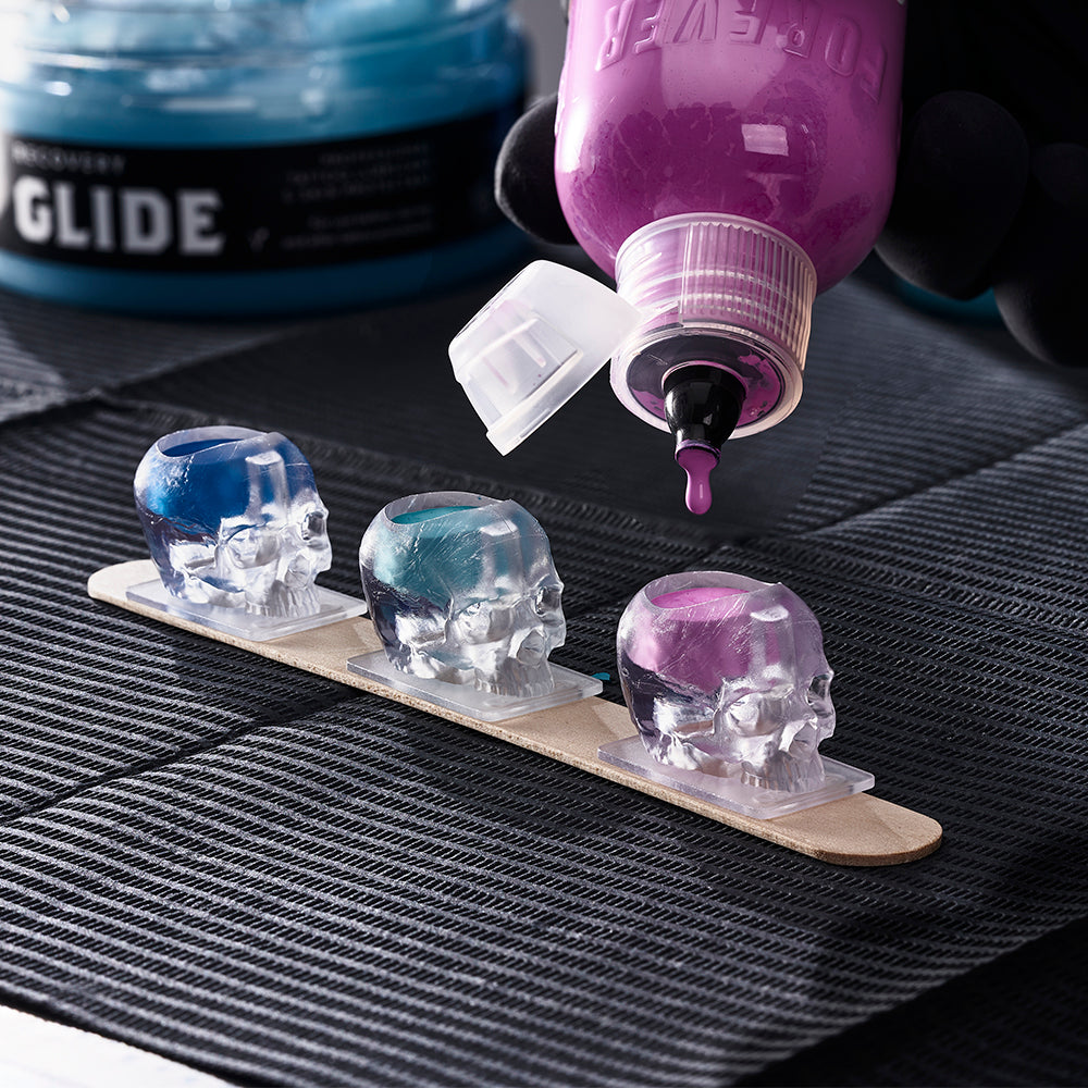 Saferly Skull Ink Caps — Size #16 (Large) — Bag of 200 - World Famous Tattoo Ink