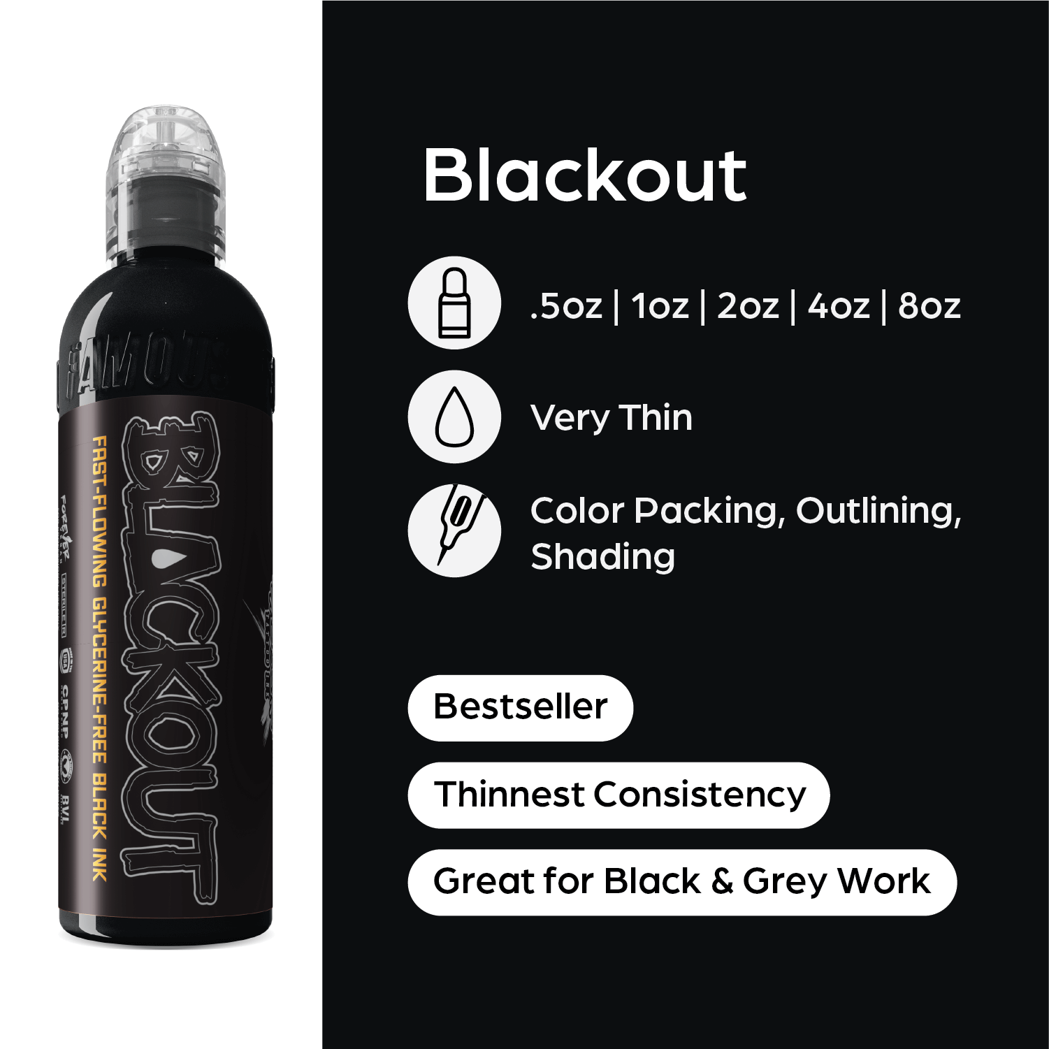 Blackout | World Famous Tattoo Ink