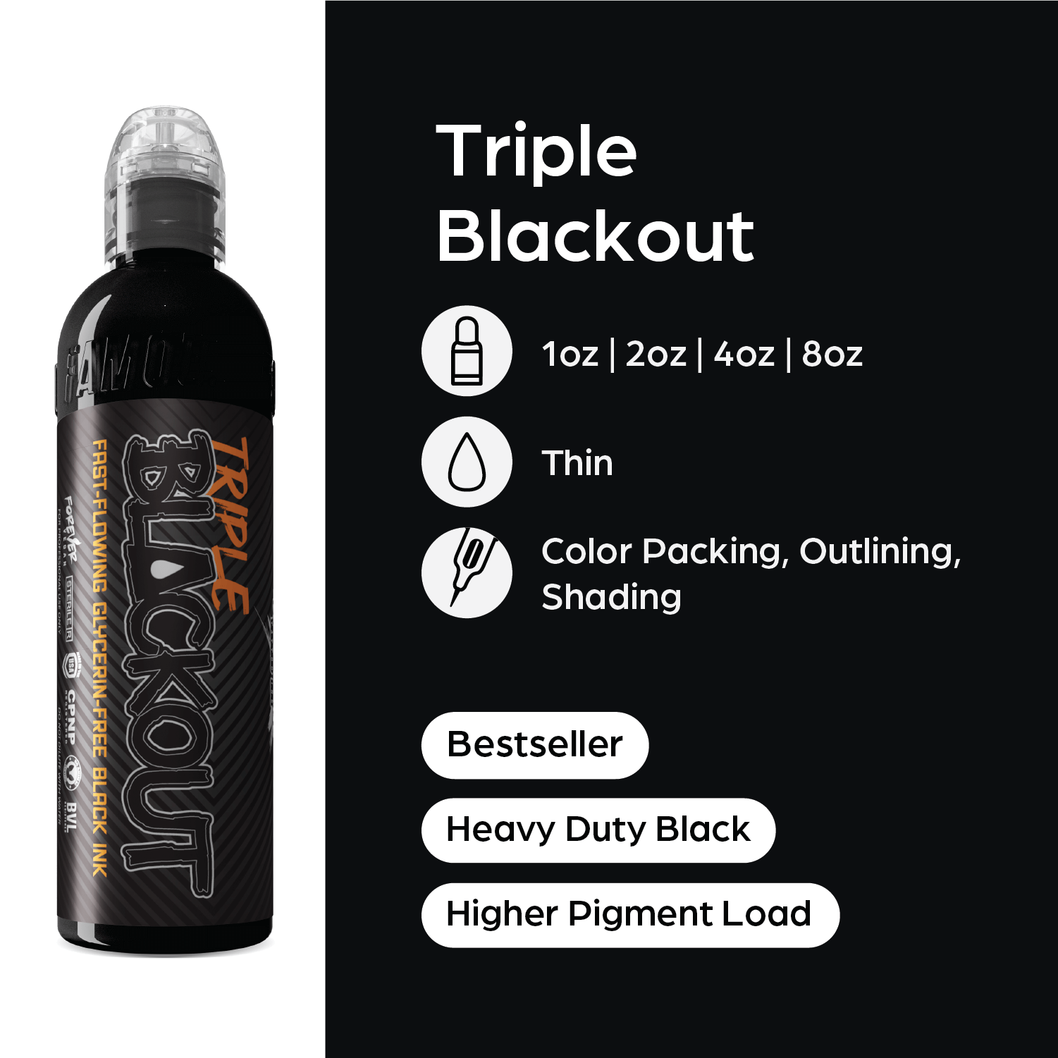 Triple Blackout - 1/2oz