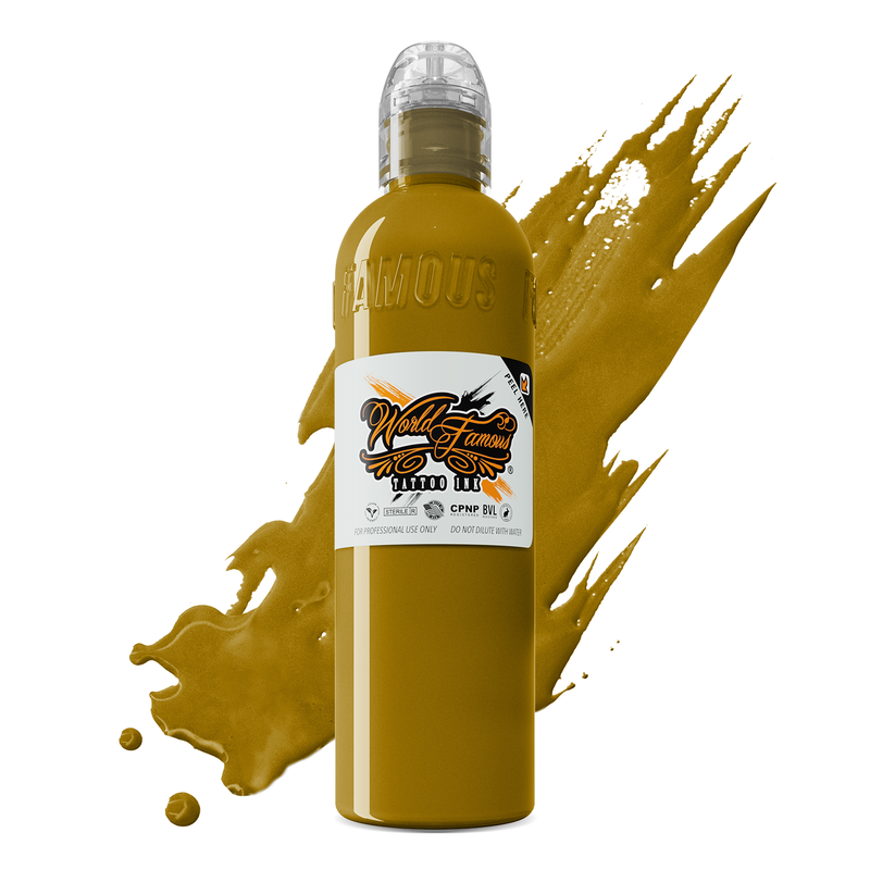 Pony Lawson Antique Gold  |  World Famous Tattoo Ink  |  4oz