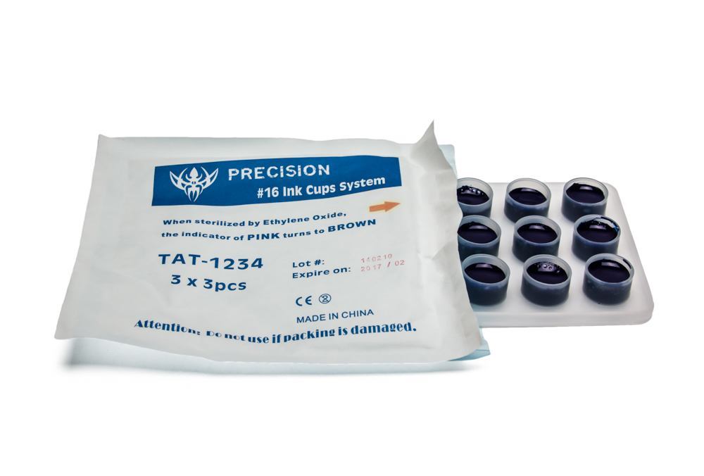 Sterile Single Packs of #16 Precision Ink Cup 3 x 3 Sheets - One Box o ...