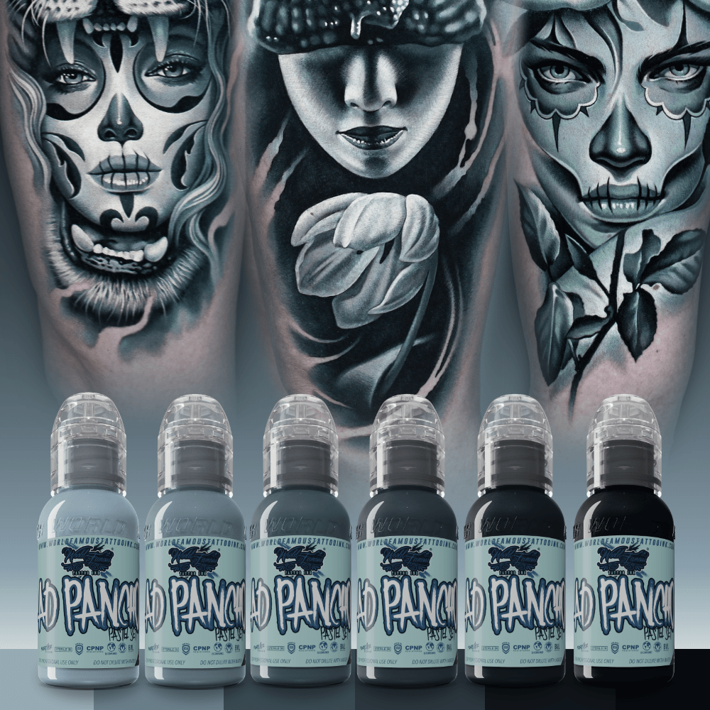 A.D. Pancho Pastel Grey Set World Famous Tattoo Ink