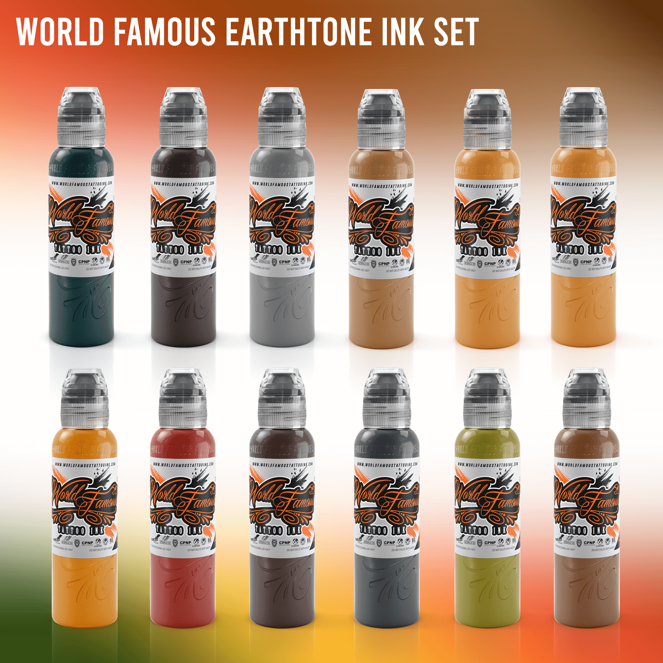 Santucci Skintone Cover-Up Set, World Famous Tattoo Ink 1 oz