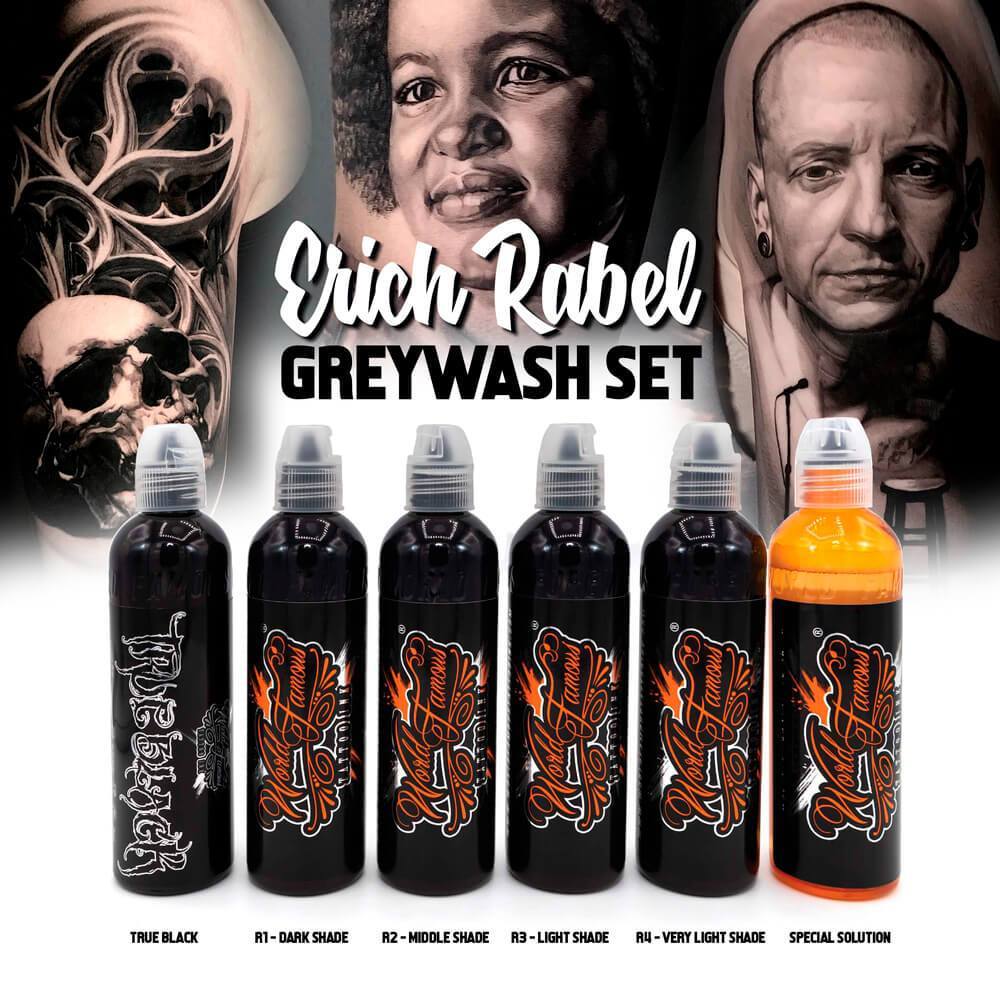 Erich Rabel Greywash Set | World Famous Tattoo Ink