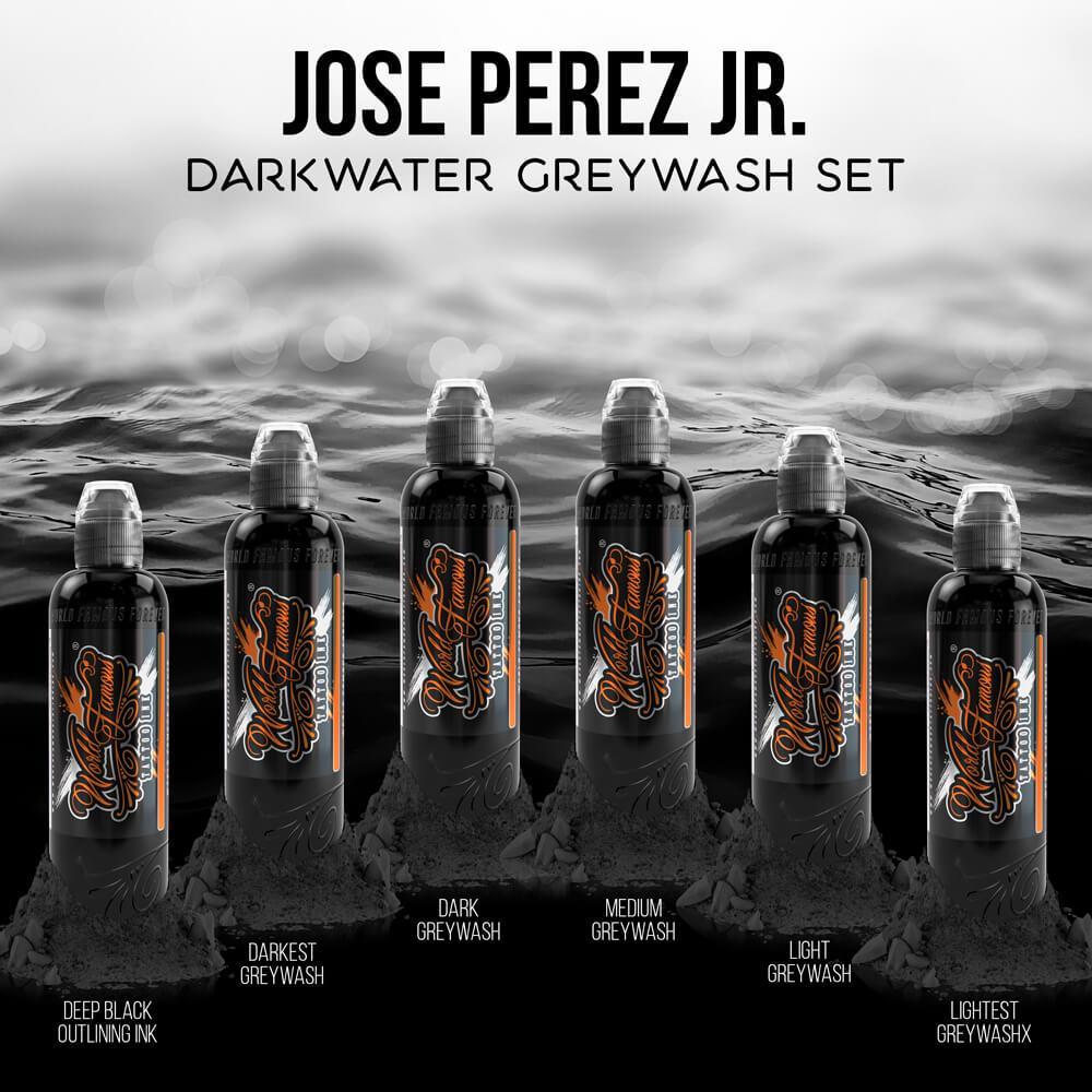 Jose Perez Jr. Darkwater Shading Set - 4oz Bottles | World Famous Tattoo Ink